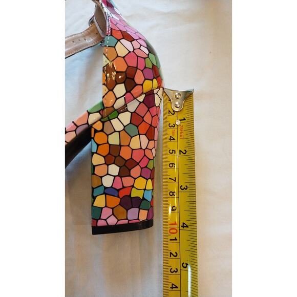 Fashion Summer  Pointed pumps Geometric Pattern Ankle Strap shoes size 39 - Picture 5 of 9